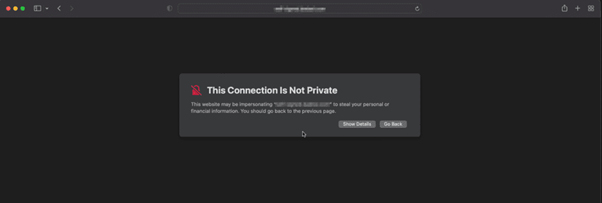 safari prompt the connection is not secure