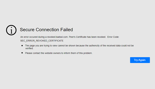 secure connection failed in mozilla forefox net err cert revoked error