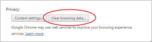 Clear Browsing Data in Google Chrome