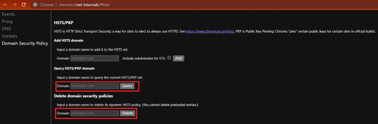 Steps to Clear HSTS settings in Chrome