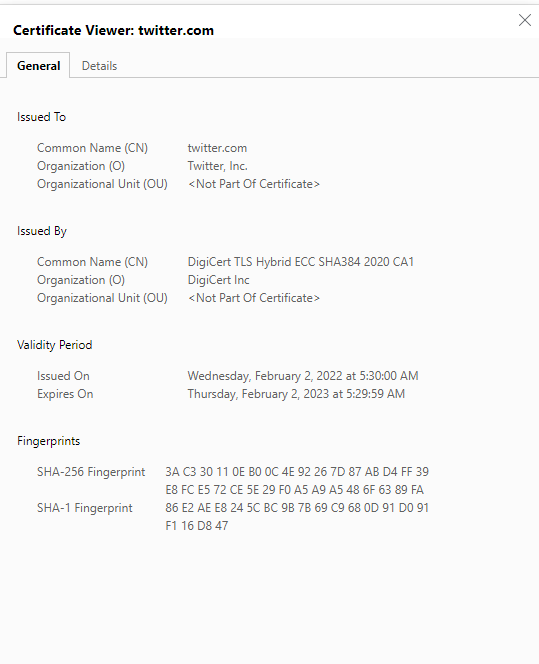view ssl certificate edge