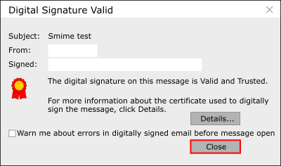 digital signature valid