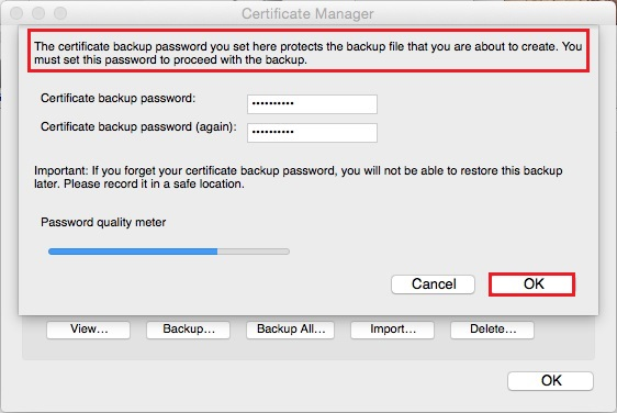 Certificate Manager on Mac