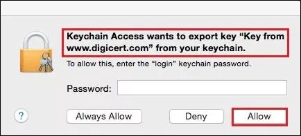 Assign Password to Your Code Sign on Mac