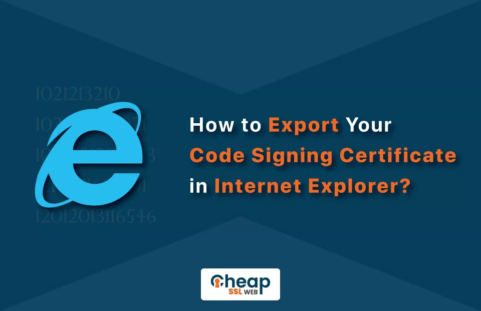 Export Code Signing in Internet Explorer