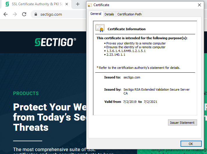 Standard SSL in Web Browsers