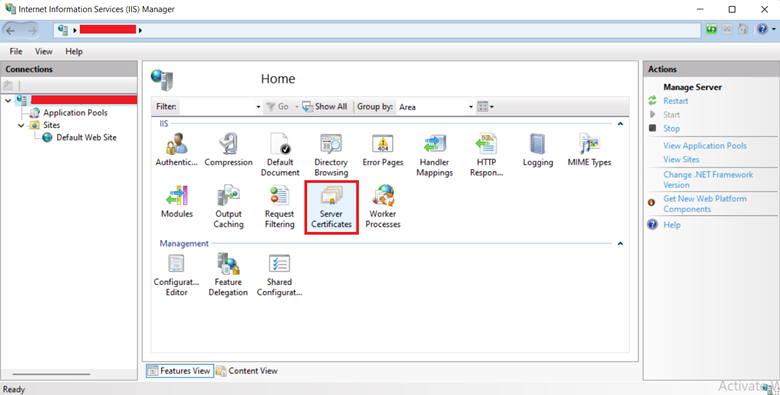 IIS Manager Console