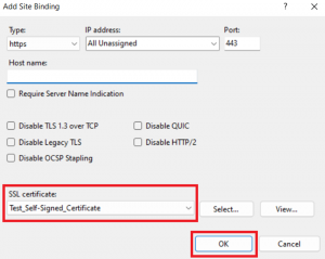 How to Create a Self Signed Certificates in IIS?